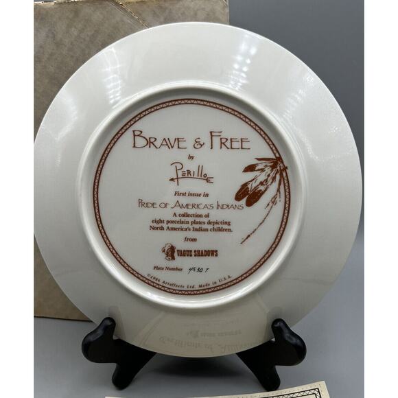 Plate Hamilton Collection Vague Shadows Series Brave & Free 1st Issue #4530T - Picture 4 of 5